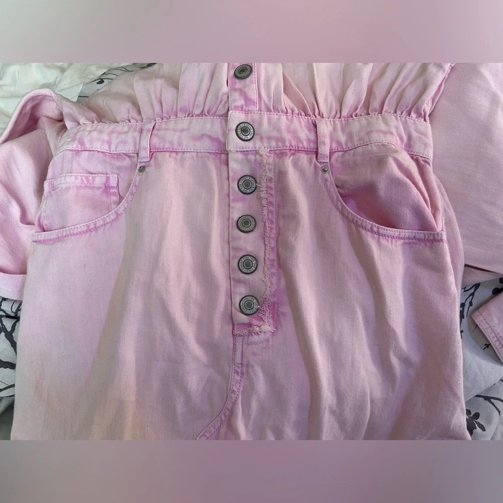 NWT Free People Pink Mad Love Denim Midi Dress, Size S - Picture 7 of 12